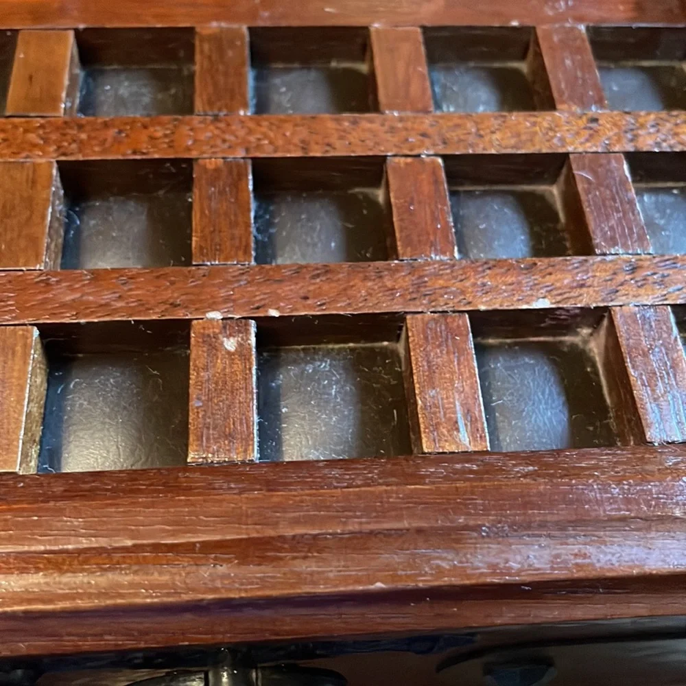 Vintage Wooden Square Jewelry Box🖤